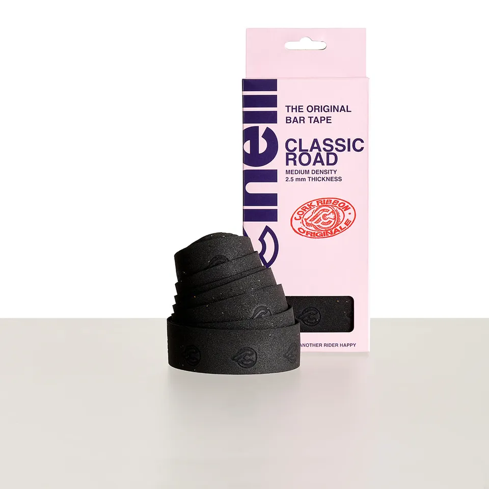 cinelli-nastro-manubrio-classic-road-cork-nero-bar-tape-2-5mm image 1