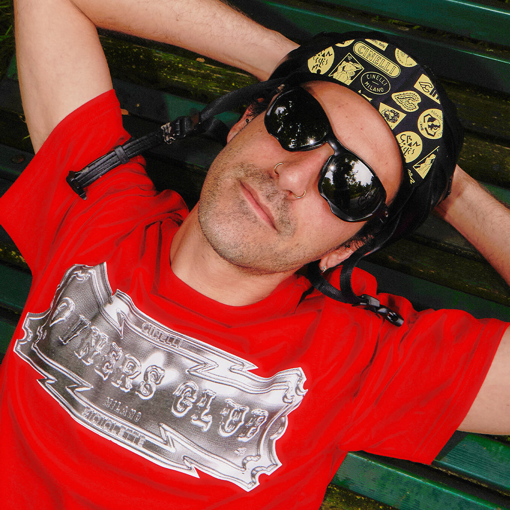 cinelli-owners-club-red-t-shirt-unisex-in-cotone-organico image 3
