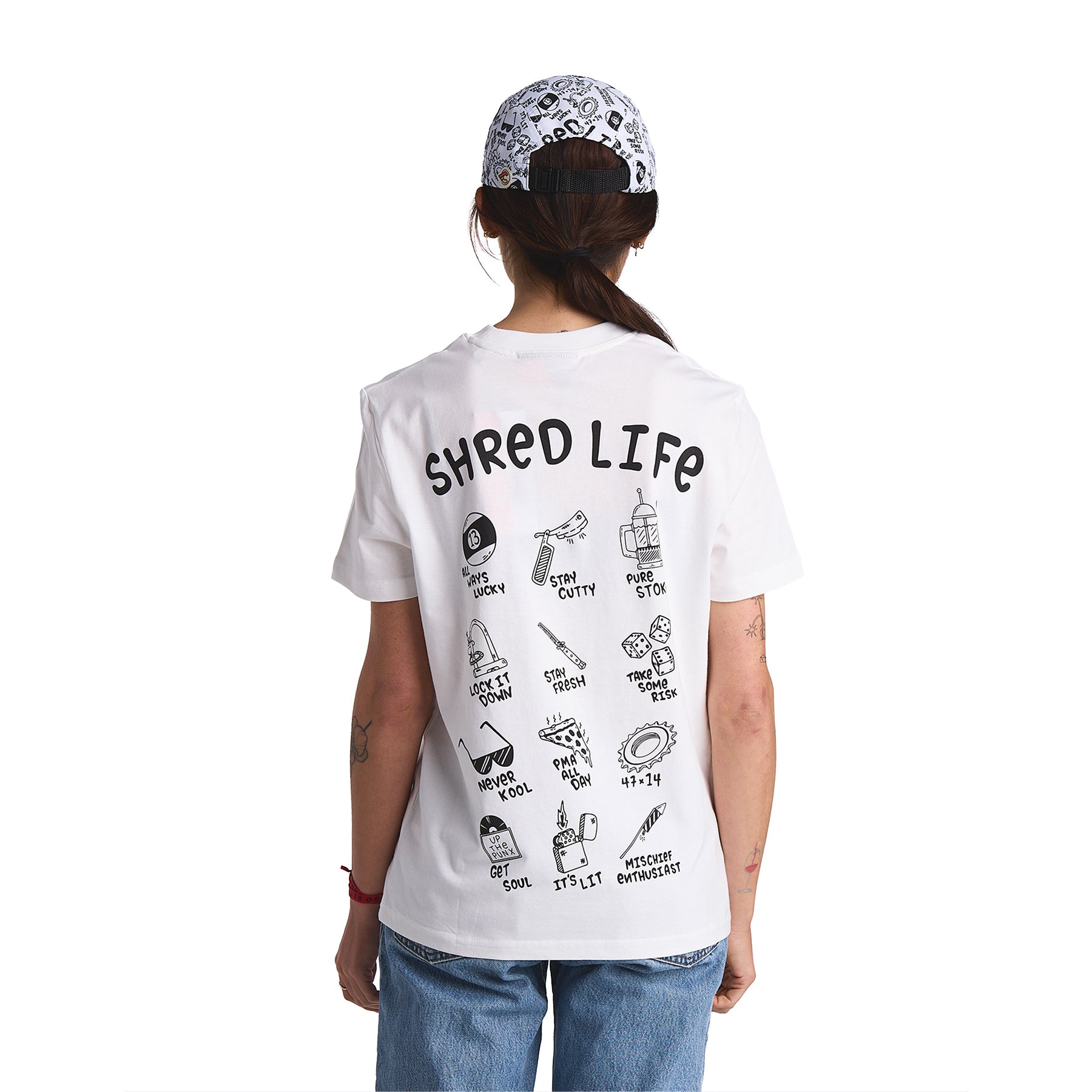 cinelli-chas-christiansen-shred-life-t-shirt-cotone-bianca image 2