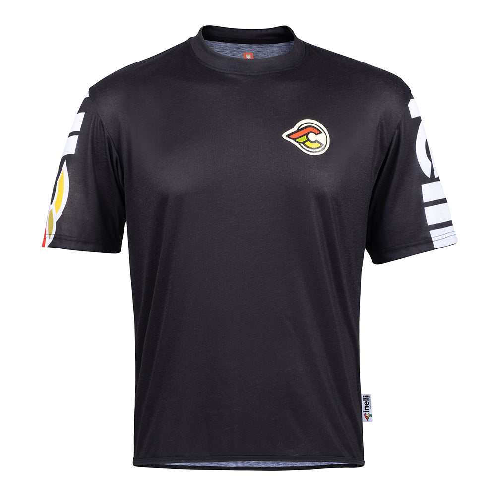 cinelli-tech-tee-mega-logo-maglia-nera-manica-corta image 1