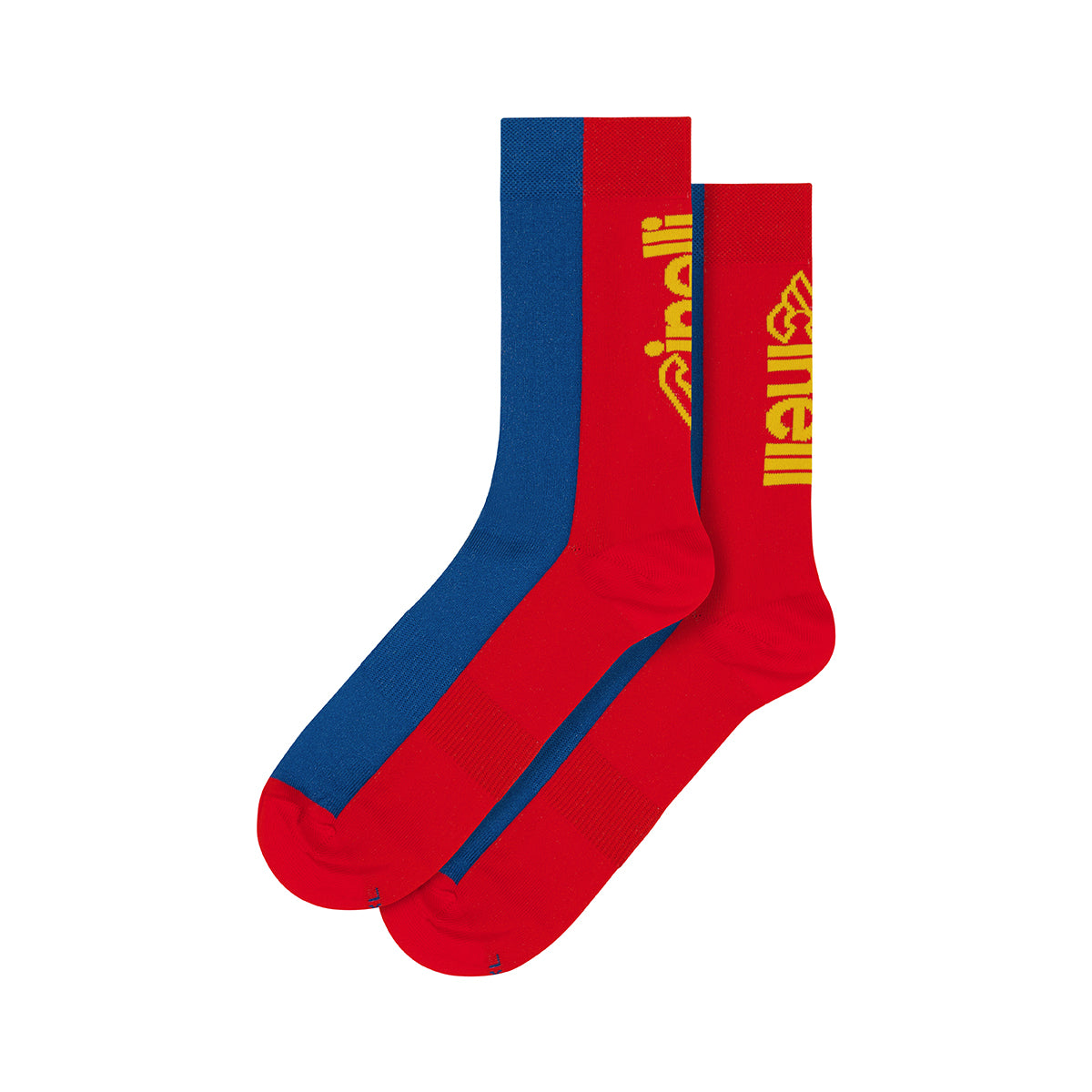 cinelli-logotype-calze-ciclismo-rosse-blu-15-cm image 2