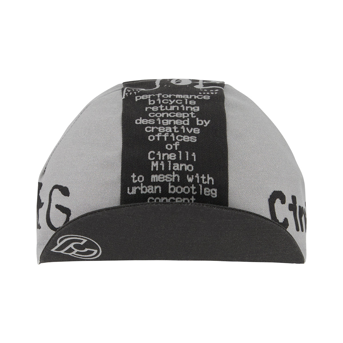 cinelli-silver-bootleg-cappellino-ciclismo-nero-argento image 3
