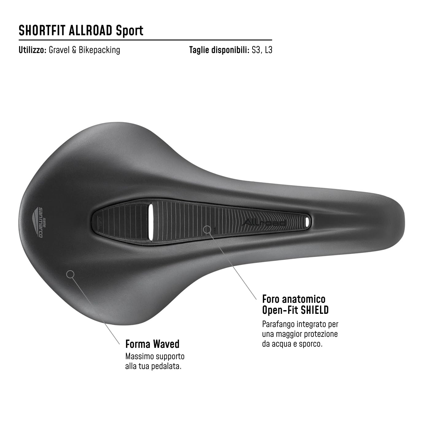 selle-san-marco-shortfit-allroad-sport-sella-gravel-all-road-acciaio image 6