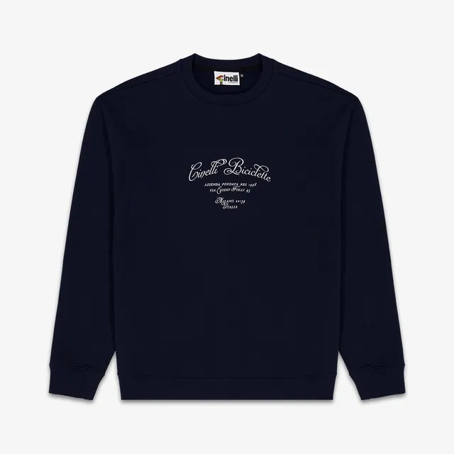 cinelli-via-folli-felpa-girocollo-navy-blue-unisex image 1