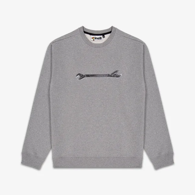 cinelli-crewneck-winged-wrench-gray-felpa-ciclismo image 1