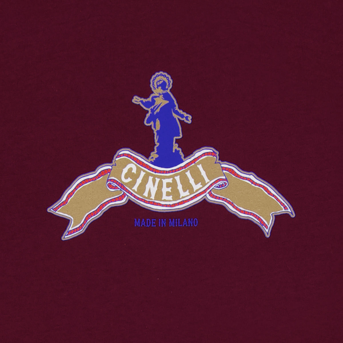 cinelli-madonnina-t-shirt-cotone-bordeaux image 2