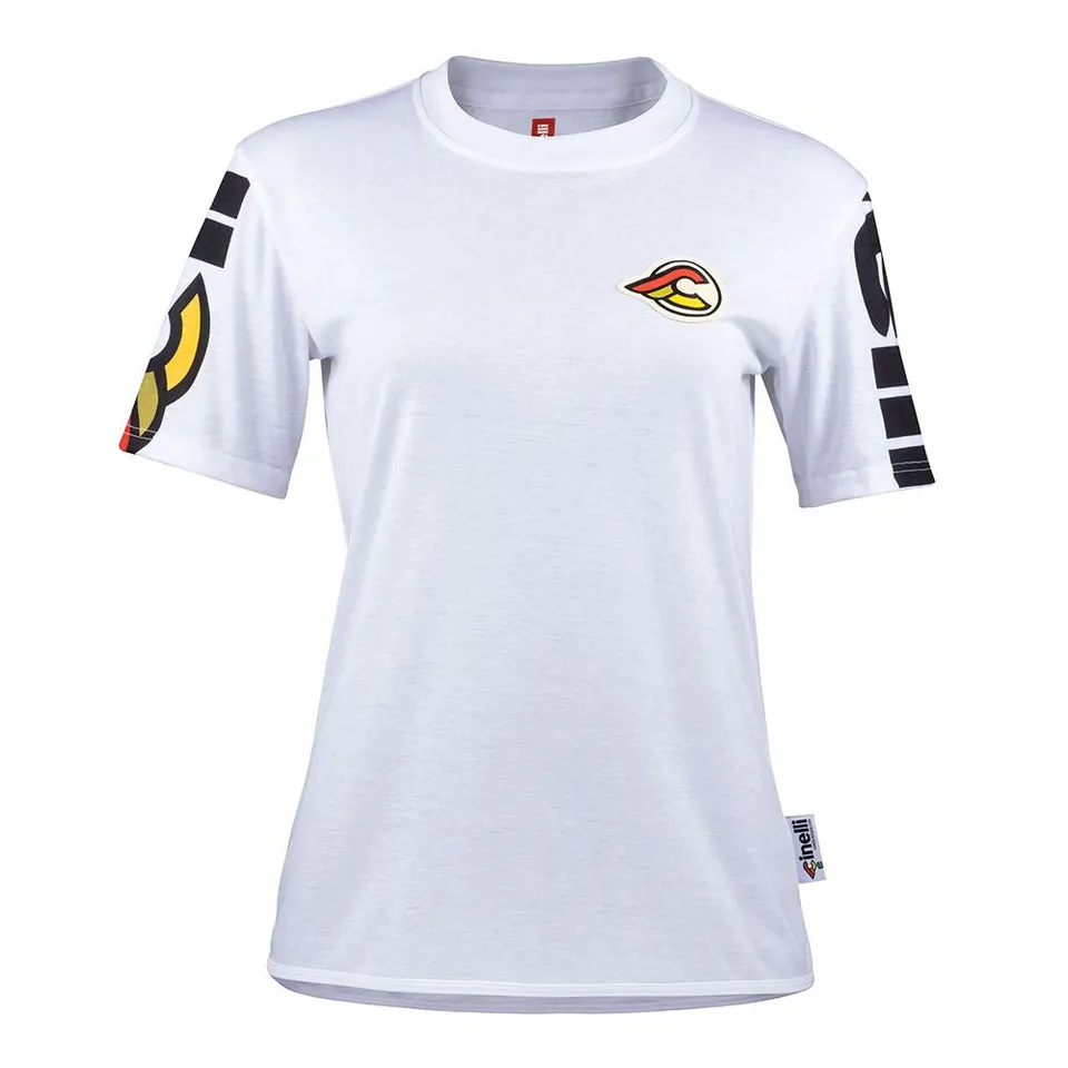 cinelli-tech-tee-mega-logo-white-t-shirt-tecnica-manica-corta image 1