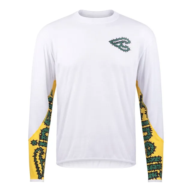 cinelli-tech-tee-manica-lunga-gravel-cactus-white image 1