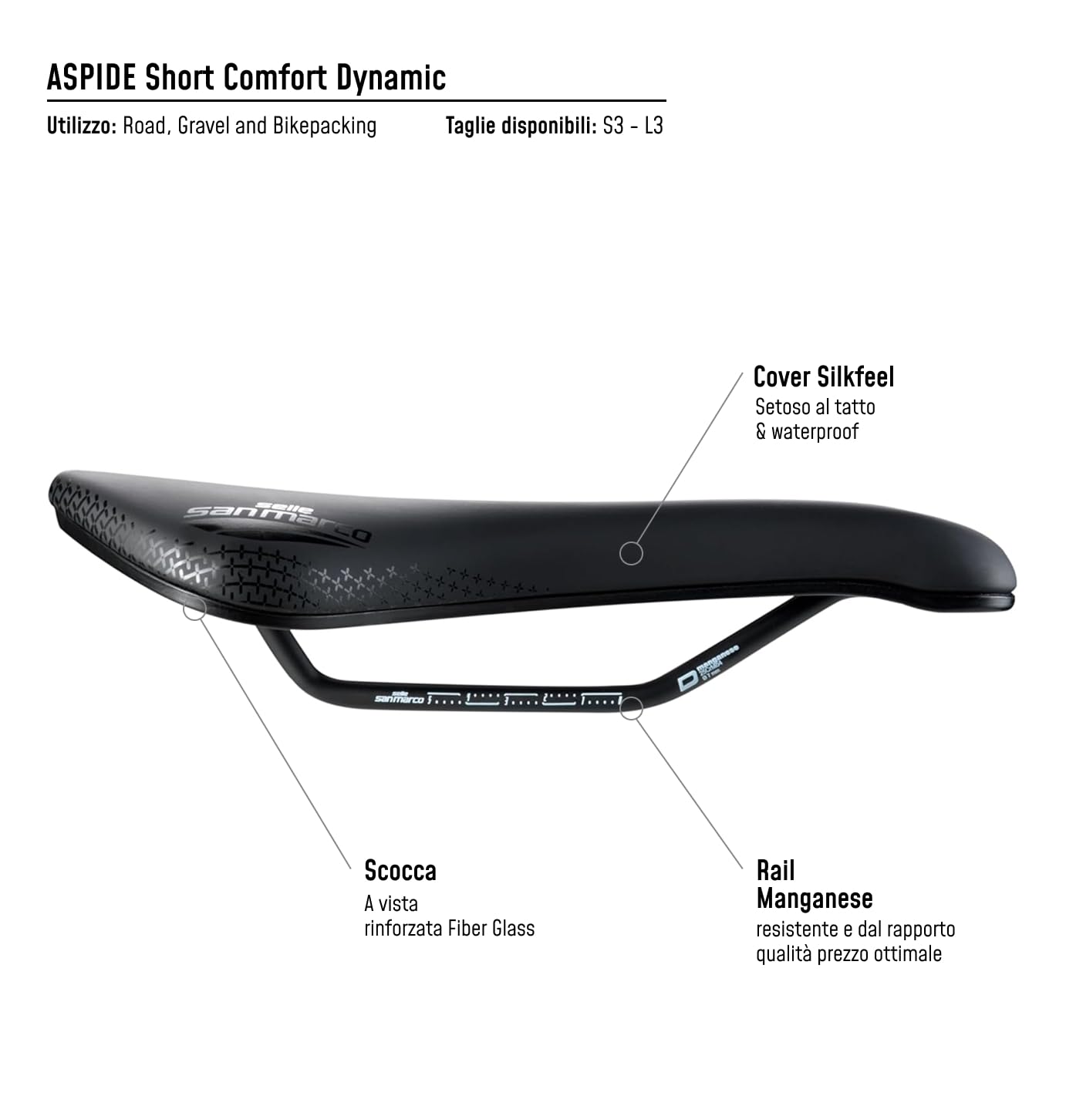 selle-san-marco-aspide-short-comfort-dynamic-nera-sella-strada-imbottita image 7