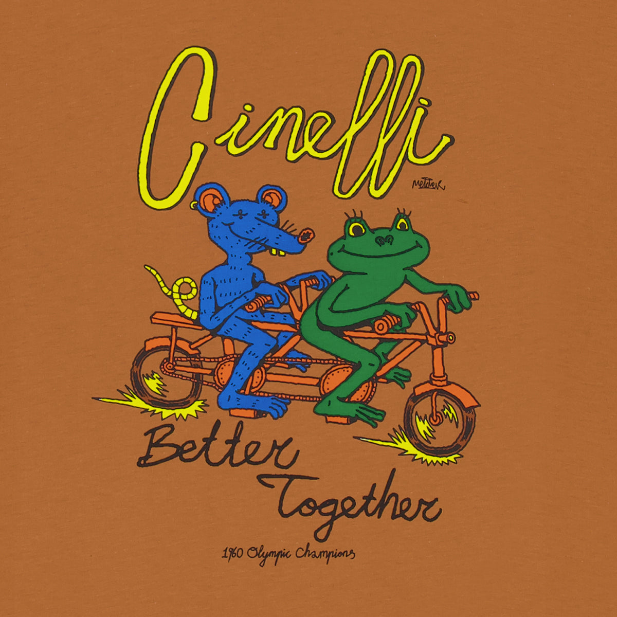 cinelli-melcher-oosterman-better-together-t-shirt-marrone image 2